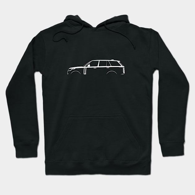 Range Rover (2022) Silhouette Hoodie by Car-Silhouettes